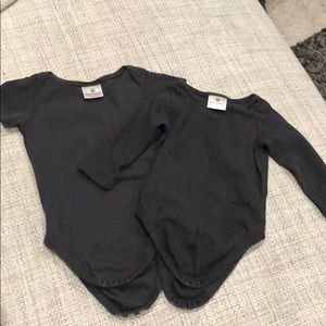 Hanna Andersson 2 black onesies